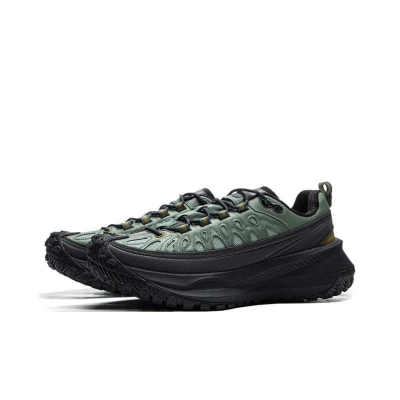 LiNing Cushioning Anti-Slip And Wear-Resistant Low-Top Casual Running Shoes Unisex Green Black-2