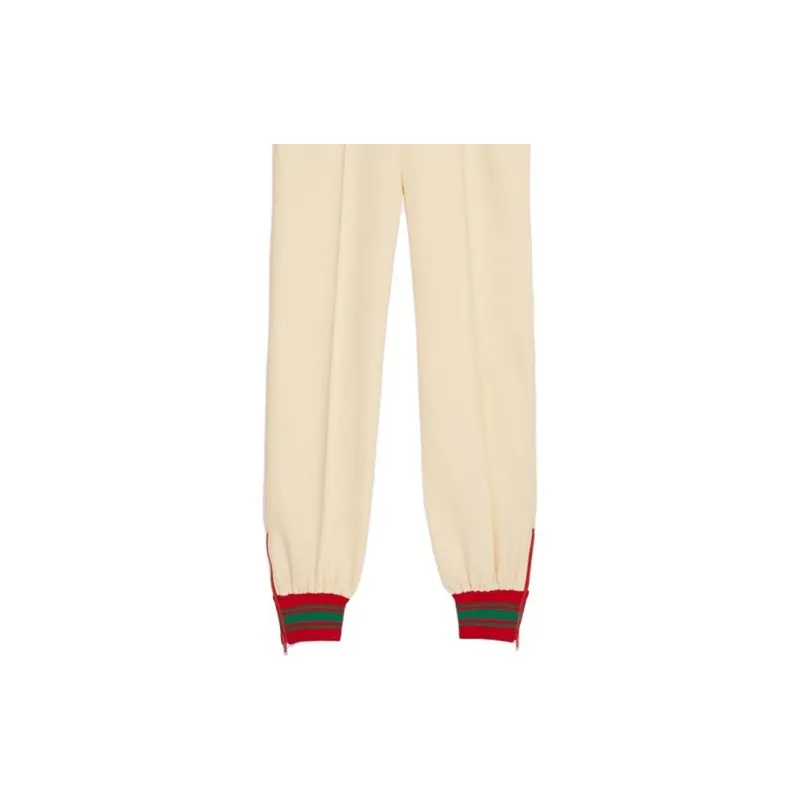 GUCCI Knitted Sweatpants Women's Beige-4