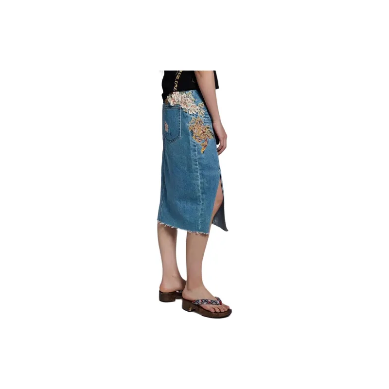 ONIARAI Denim Long Skirts Women's-5