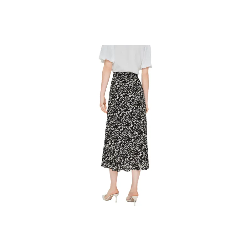 TKY SHOP Casual Long Skirt Women's White Flower-2