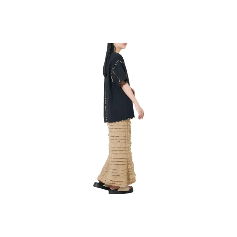 FREAK'S STORE Casual Long Skirt Women's Light Umber-5
