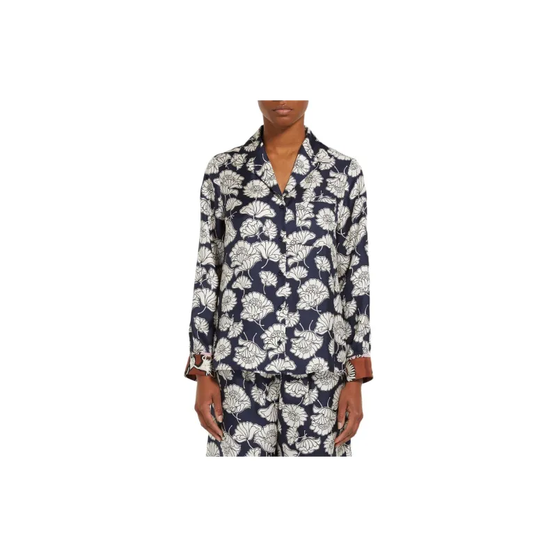 WEEKEND MaxMara All Over Floral Patterned Pyjama Shirt-2