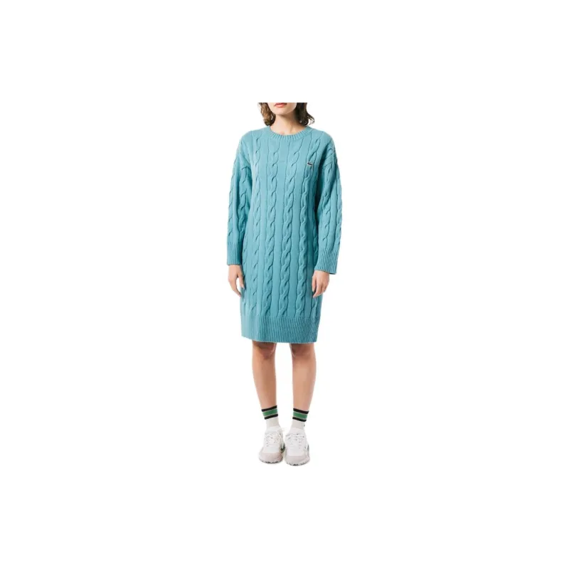 LACOSTE Long Sleeved Dress Women's Blue-2