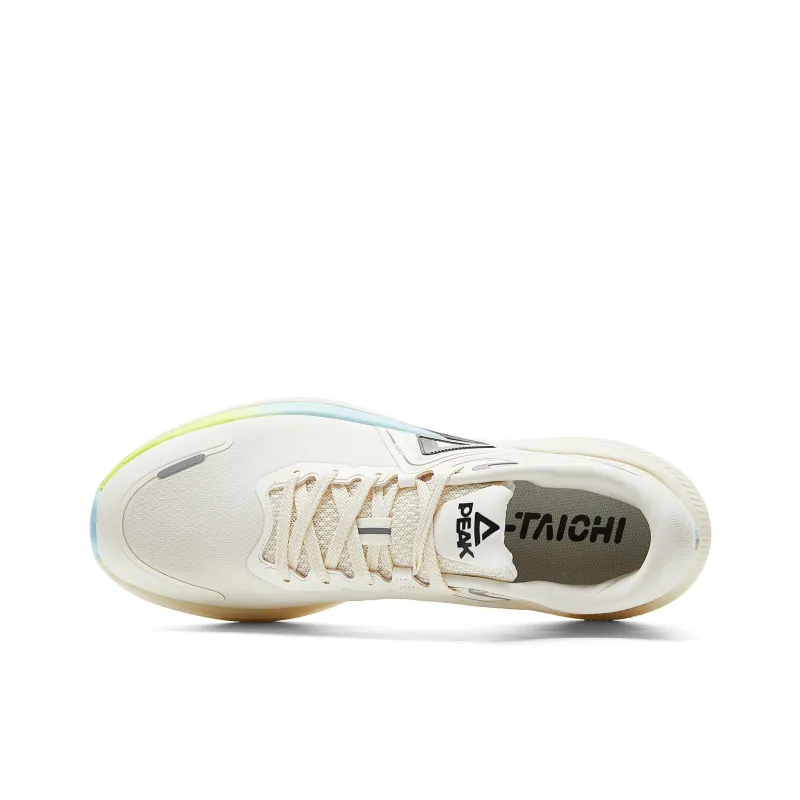 PEAK Cushioning Anti Slip Wear Resistant Support Balance Impact Resistant Rebound Low Top Running Shoes Men White Green-3