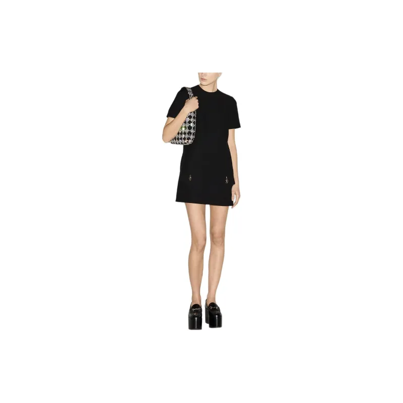 GUCCI Tiger Head Detail Mini Dress-1