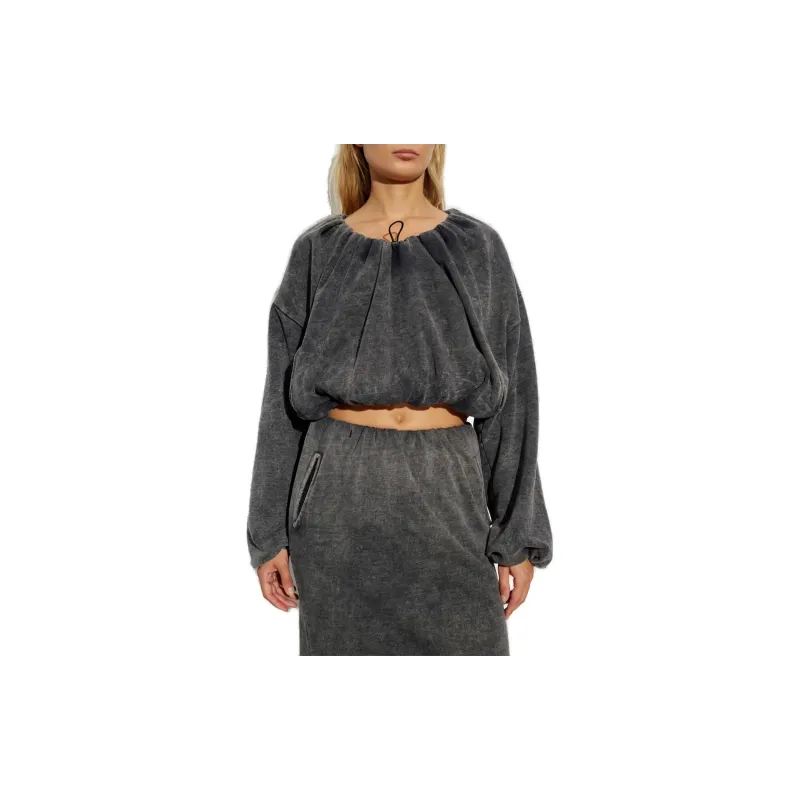 DIESEL F Resy Cropped Sweatshirt-1