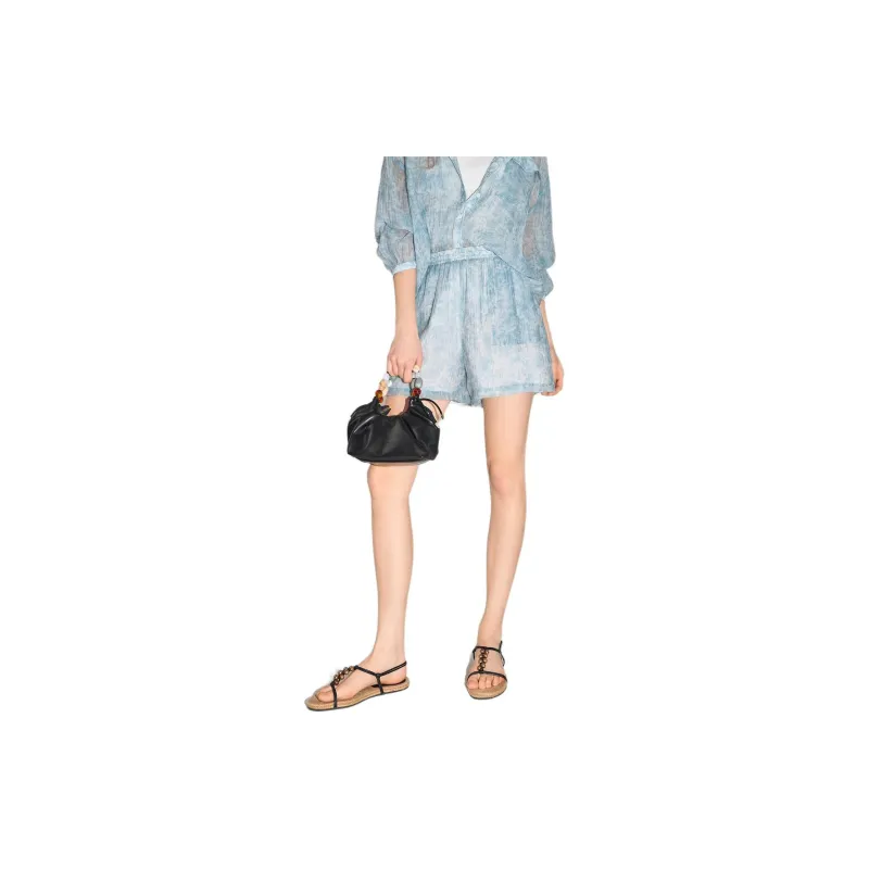 Bethine Casual Shorts Women's Gray Blue-0