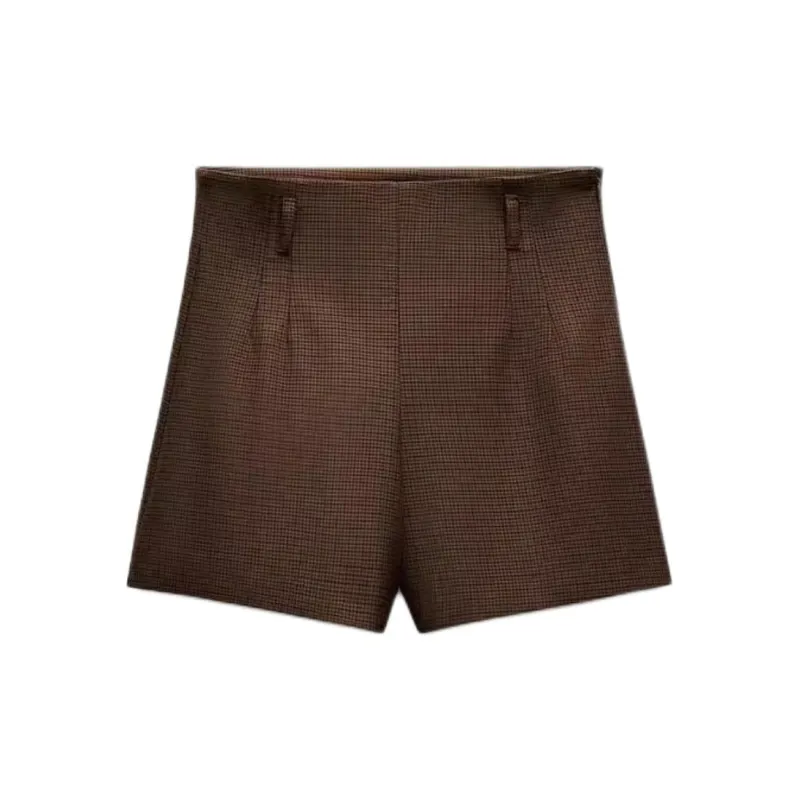 ZARA Trf Casual Shorts Women's Brown-1
