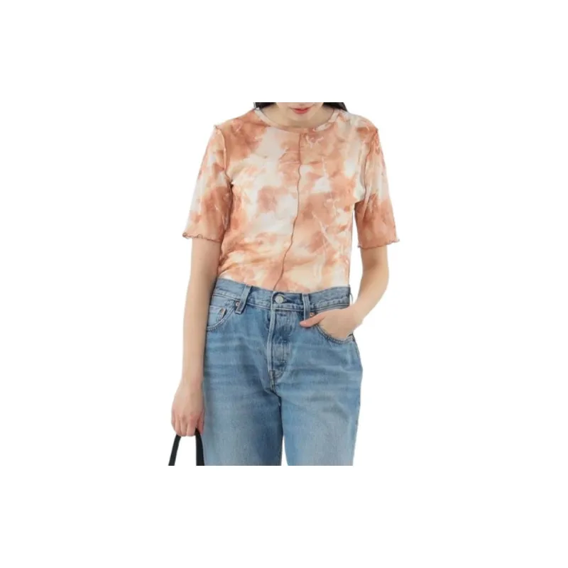 Beams T Shirts Women's Orange-2