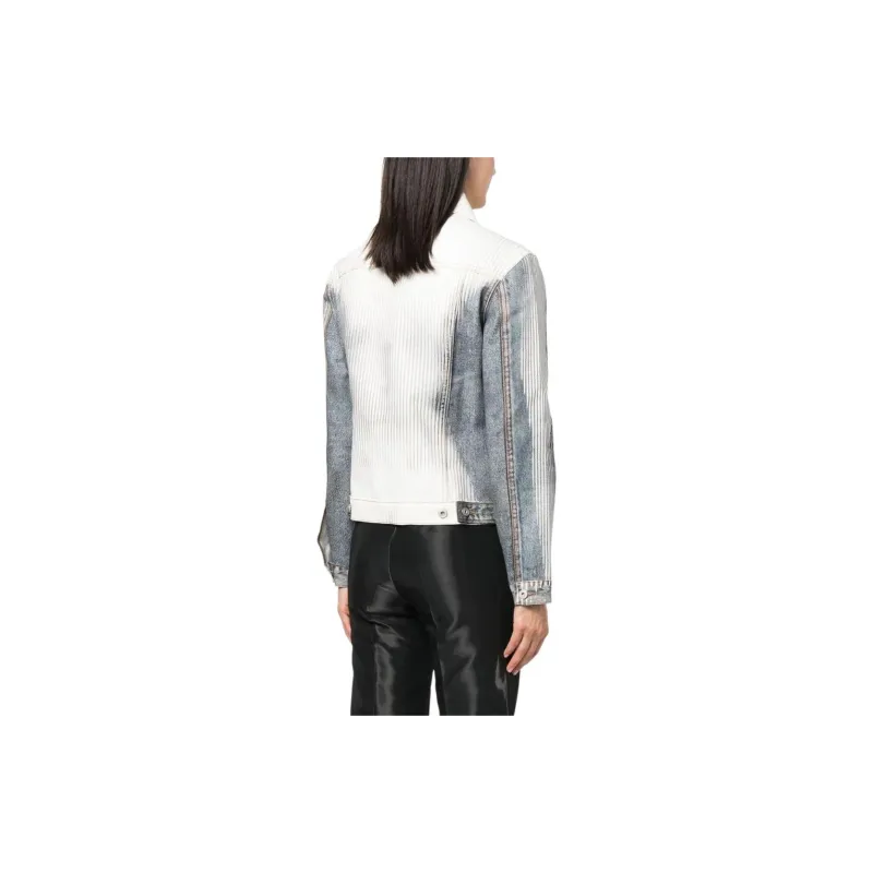YProject x Jean Paul Gaultier Denim Jacket Women's Blue & White-2