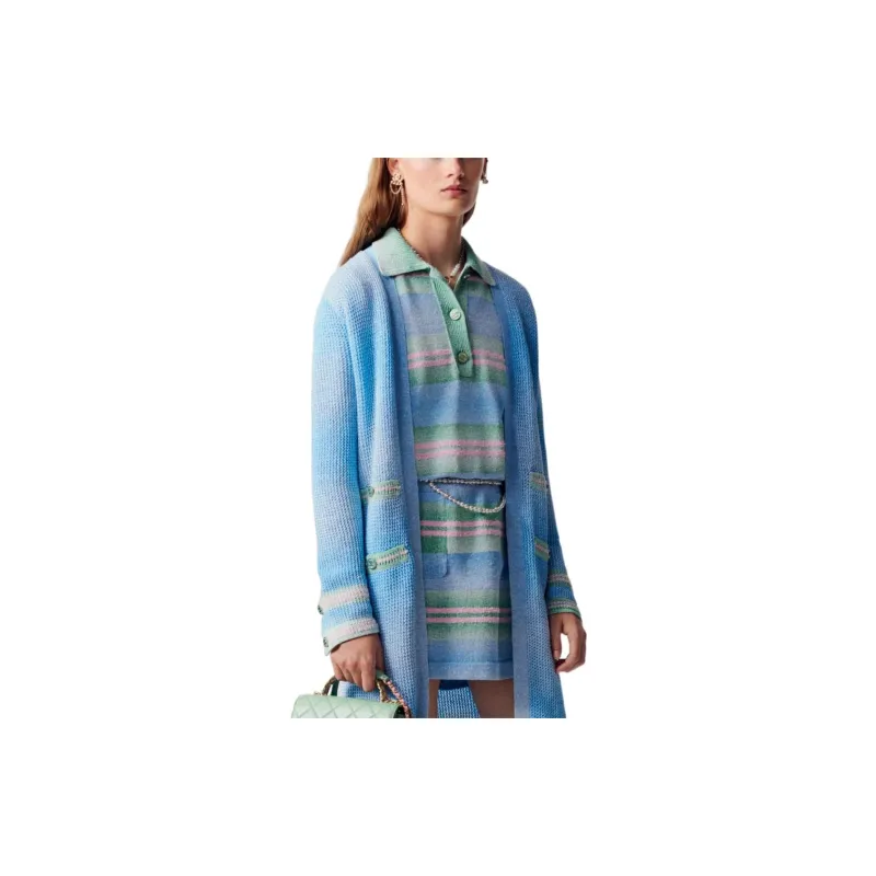 CHANEL SS23 Long Sleeved Dresses Women's Multicolor-3