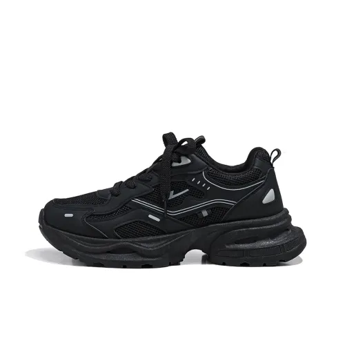 Warrior Low Top Chunky Sneakers Men's Black
