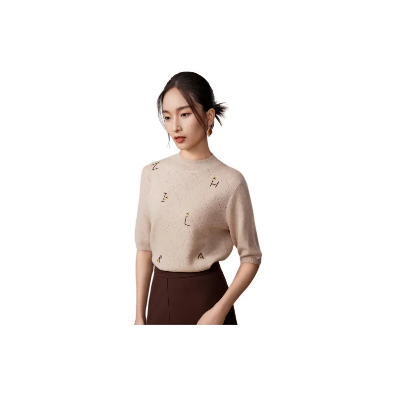 BBLLUUEE Sweater Women's Vanilla Apricot-4
