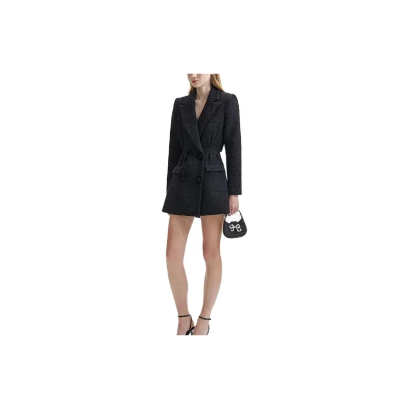 Self portrait Long Sleeved Dresses Women's Classic Black-1