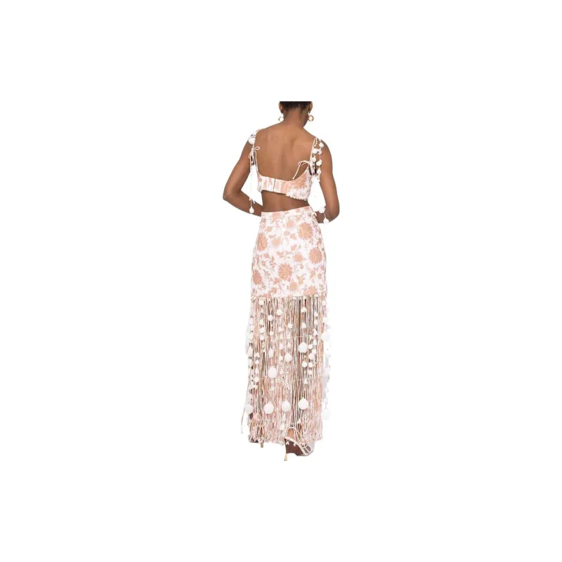 Zimmermann Postcard Fringed Skirt-2