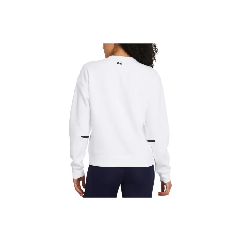 Under Armour Unstoppable Fleece Crew Sweatshirt Women's White-4