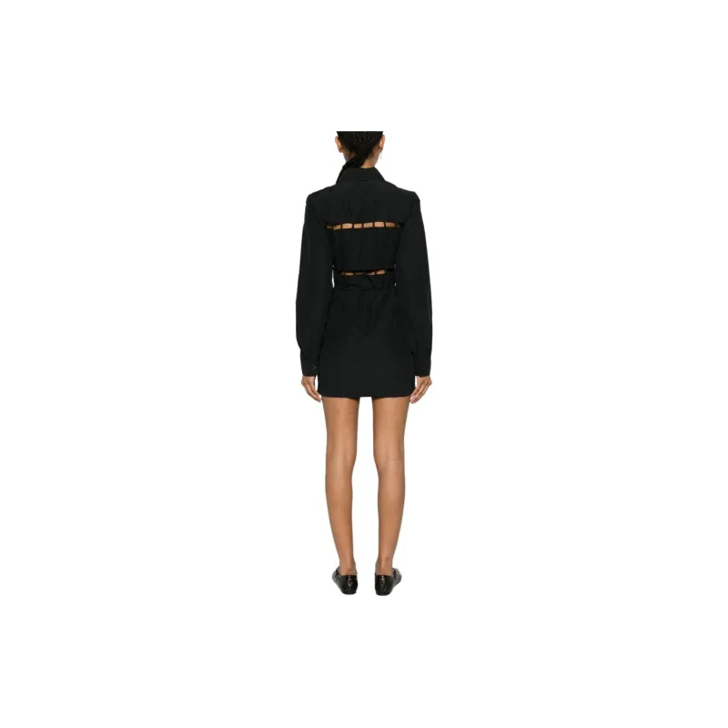 NANUSHKA Genea Cut-Out Mini Shirt Dress-3