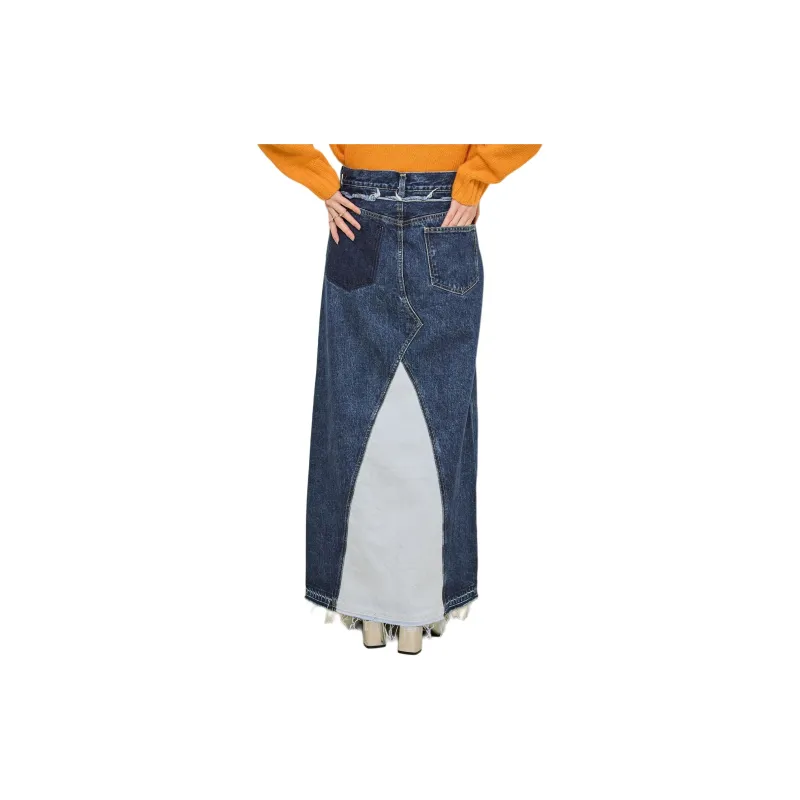 UNITED TOKYO Denim Long Skirts Women's Blue-2