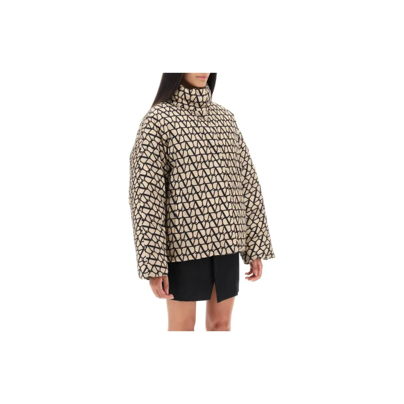 Valentino Toile Iconographe High Neck Puffer Jacket-1