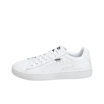 PUMA Basket Cushioning Wear Resistant Low Top Skateboard Shoes Men's White