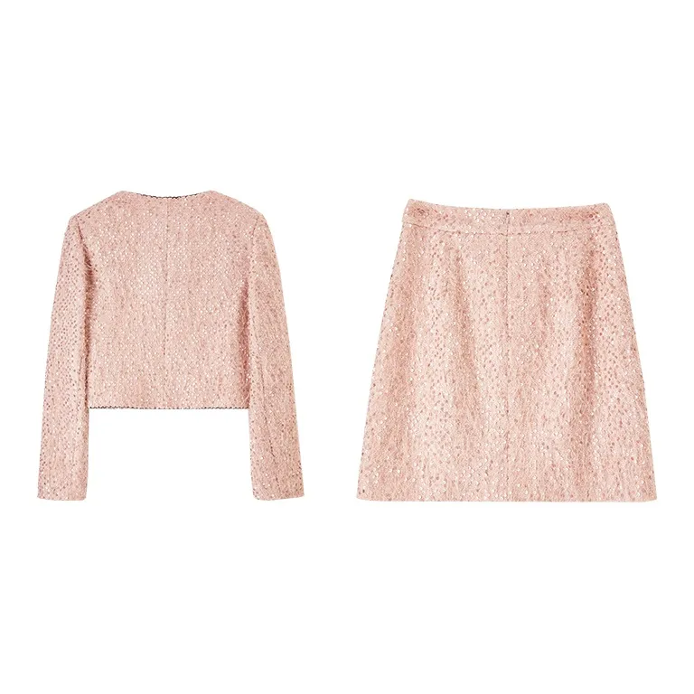 SENTUBILA Skirt Set Women's Pink-7