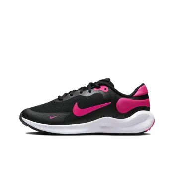 Nike REVOLUTION 7 Cushioning Wear Resistant Low Top Kids' Running Shoes Black Teenagers