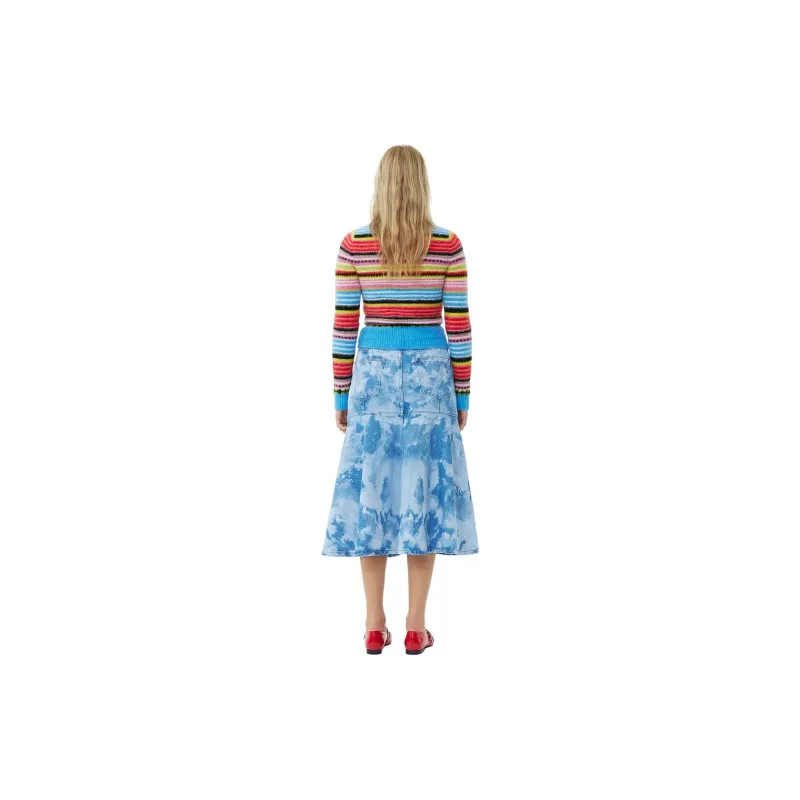 GANNI Soft Wool Stripe Cardigan-2