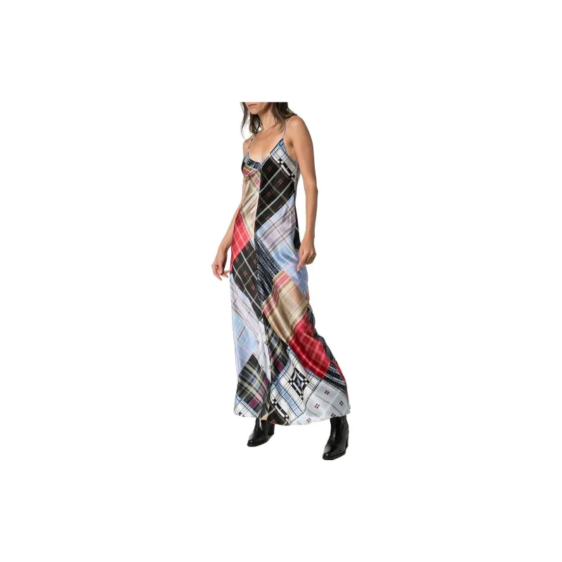 GANNI Slip Dresses Women's Plaid-2