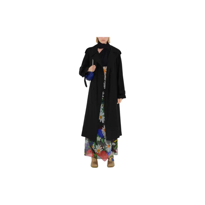Burberry Long Silk Trench Coat-2