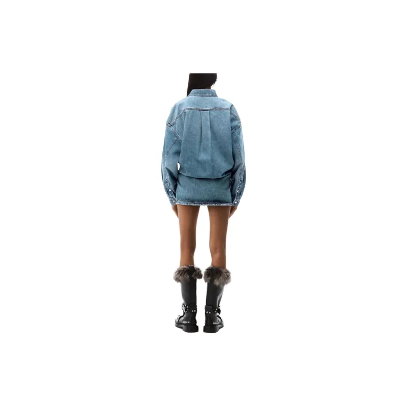 Alexander Wang Denim Mini Shirt Dress-3