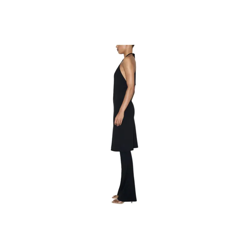 Khy SS24 DROP 009 Smooth Stretch Halter Tunic Slip Dresses Women's Black-4