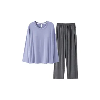 Pretty Lady Pajama Set Women's Light Purple Gray
