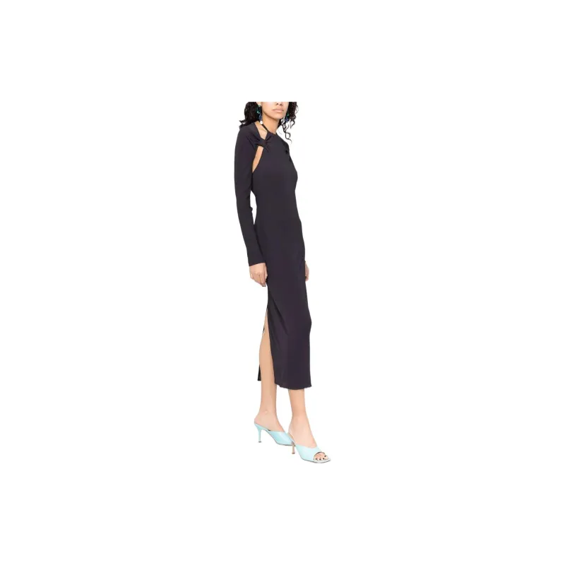 Jacquemus Cut-Out Long-Sleeved Midi Dress-3