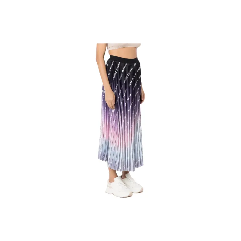 ARMANI EXCHANGEAE SS23 Casual Long Skirt Women's Purple-3
