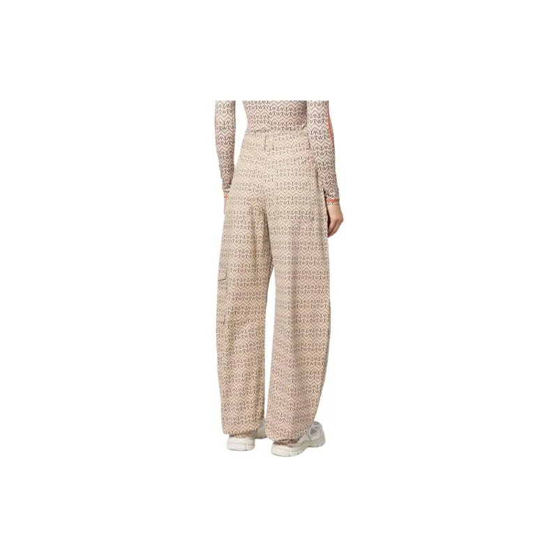 Patrizia Pepe Monogram print Cotton Cargo Trousers-2