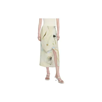 NAWEI Casual Long Skirts Women's Willow Green