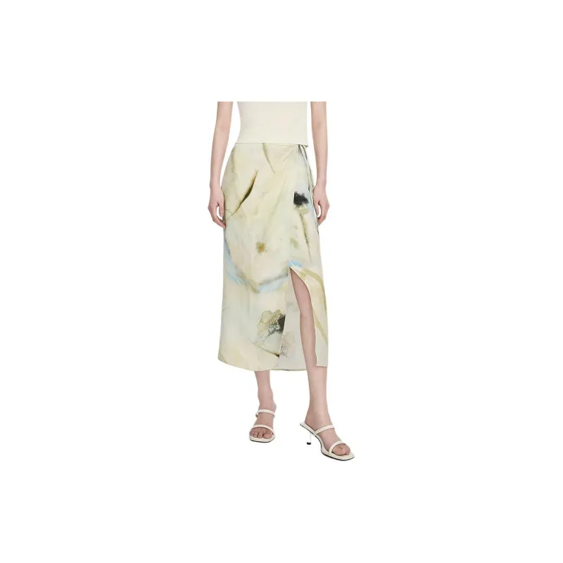 NAWEI Casual Long Skirts Women's Willow Green-0