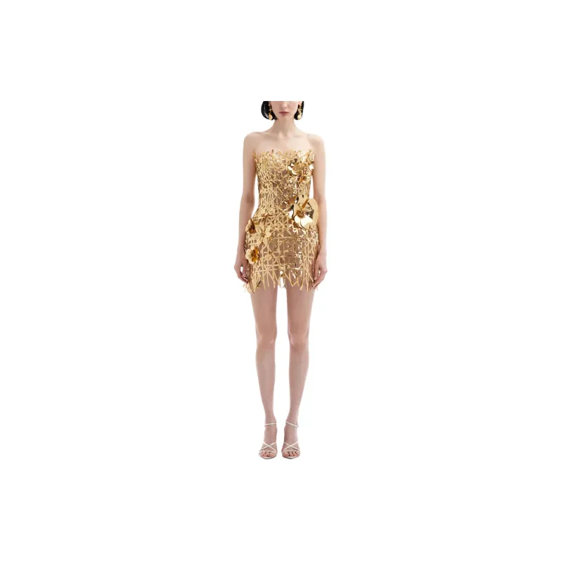 Oscar De La Renta Lattice-embroidered Cut-out Minidress-1