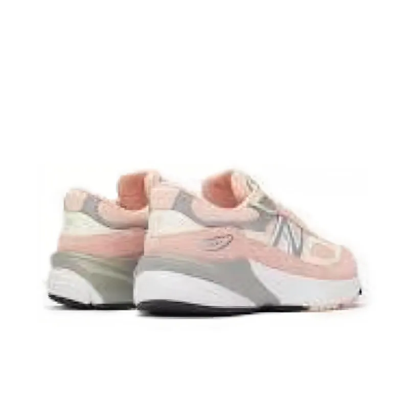 New Balance NB 990 V6 Abrasion Resistant Low Top Kids' Running Shoes Pink White Teenagers-3