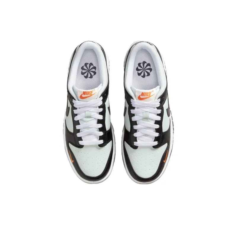 Nike Dunk Low Black Bright Mandarin Mini Swoosh GS-3
