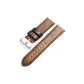 Silver Pin Buckle-Light Brown Leather