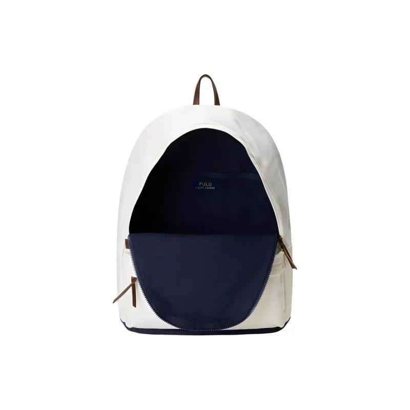 Polo Ralph Lauren Cotton Backpack Unisex White & Blue-4