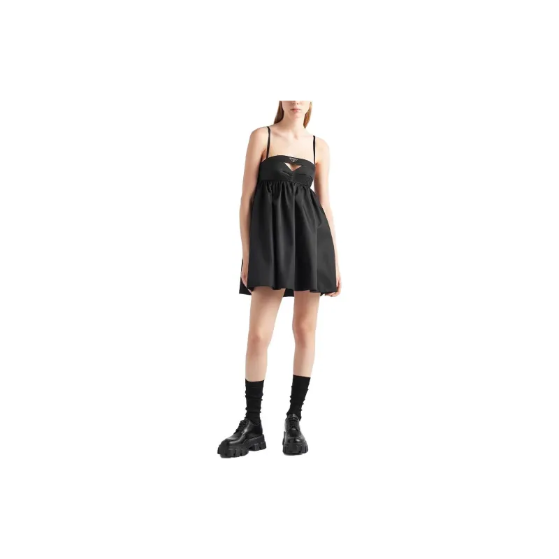 PRADA Re-Nylon Triangle-logo Minidress-1