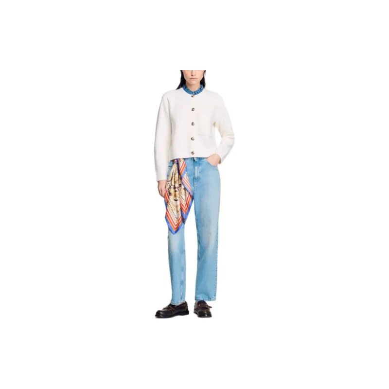 Sandro Detachable collar Cardigan-1