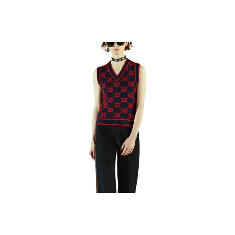 GUCCI Bouclé Gg Sleeveless Vest-2
