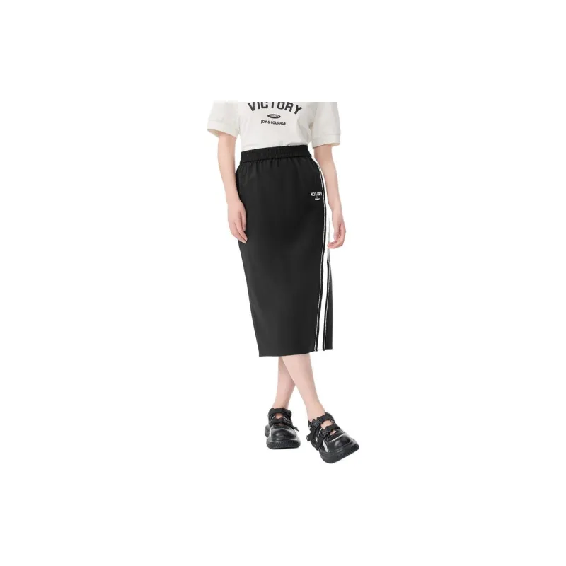 EICHITOO Casual Long Skirts Women's Black Trim-2