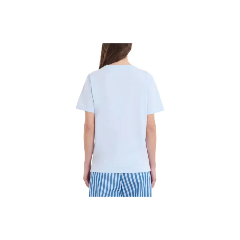 MARNI Hand Embroidered Logo T Shirt 'Light Blue'-2