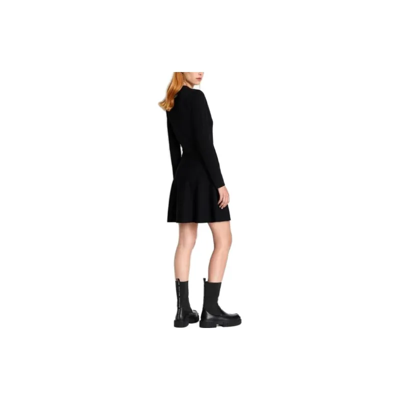 ARMANI EXCHANGE V neck A line Minidress-3