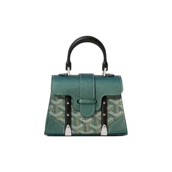 GOYARD Canvas With Calfskin Shoulder Bag Crossbody Bag Handbag Mini Women's Pearl Green