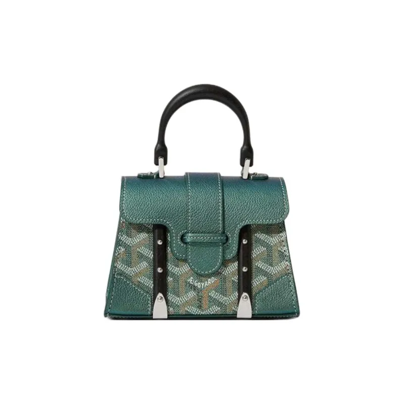 GOYARD Canvas With Calfskin Shoulder Bag Crossbody Bag Handbag Mini Women's Pearl Green-0